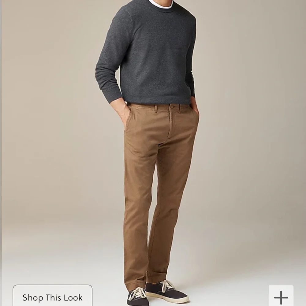 J crew river brown 484 Slim-fit stretch chino pant